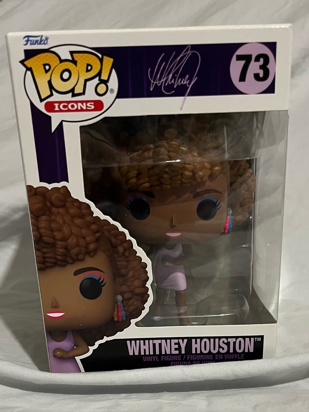 Funko Whitney Houston Pop! Icon Figure - Purple Outfit with Pink & Blue Accents